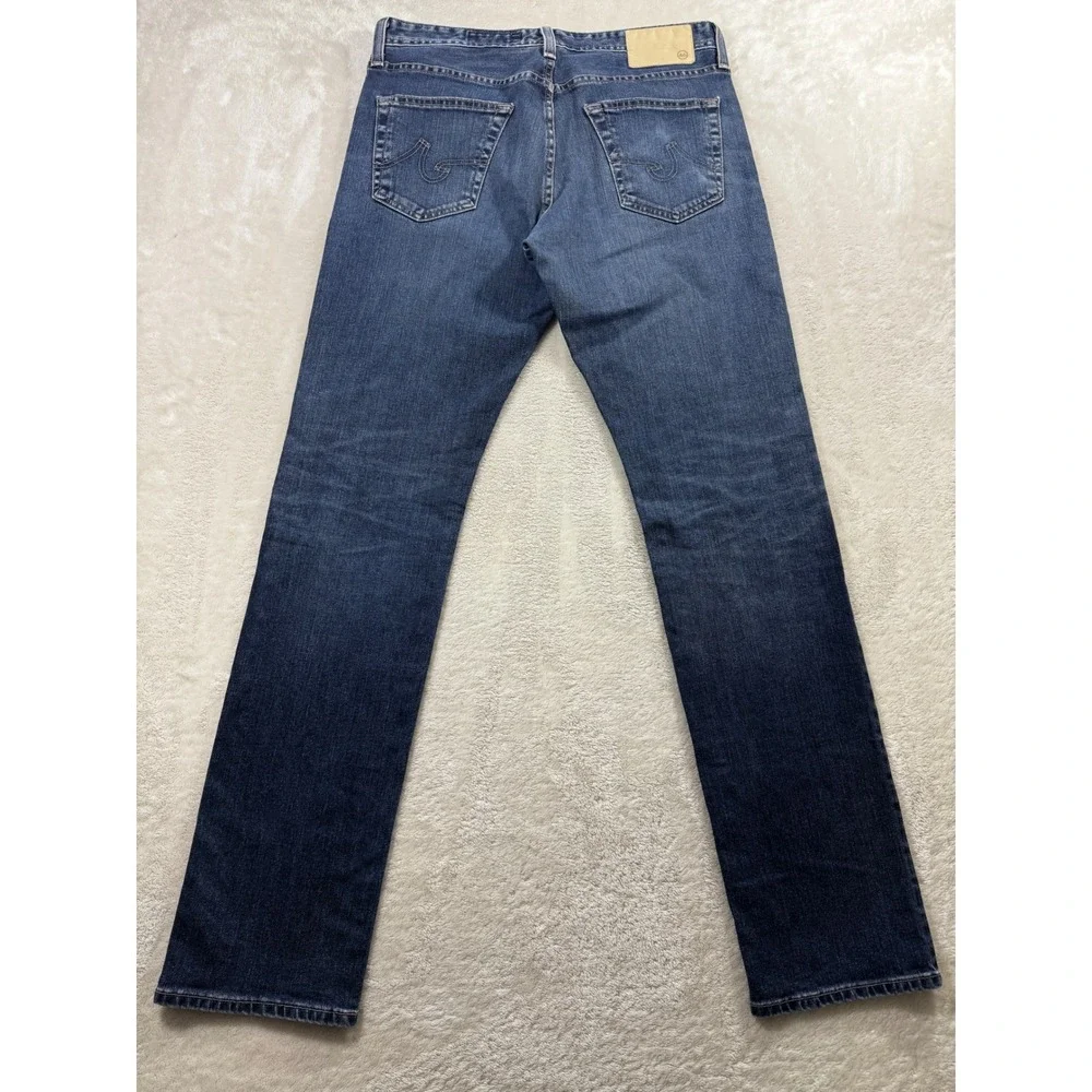 AG Adriano Goldschmied Mens The Everett Slim Straight Blue Jeans 31 Meas: 32x33